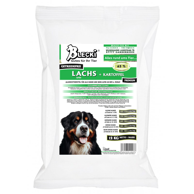 BLECKI GF80 Lachs und Kartoffel<h3>12kg<h3> 1 BLECKI GF80 Lachs und Kartoffel | 12kg